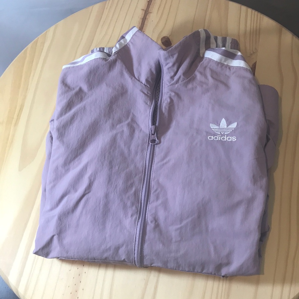 Adidas Zip-Up Sport Jacket | Youth Large | Water Resistant | Mesh Liner